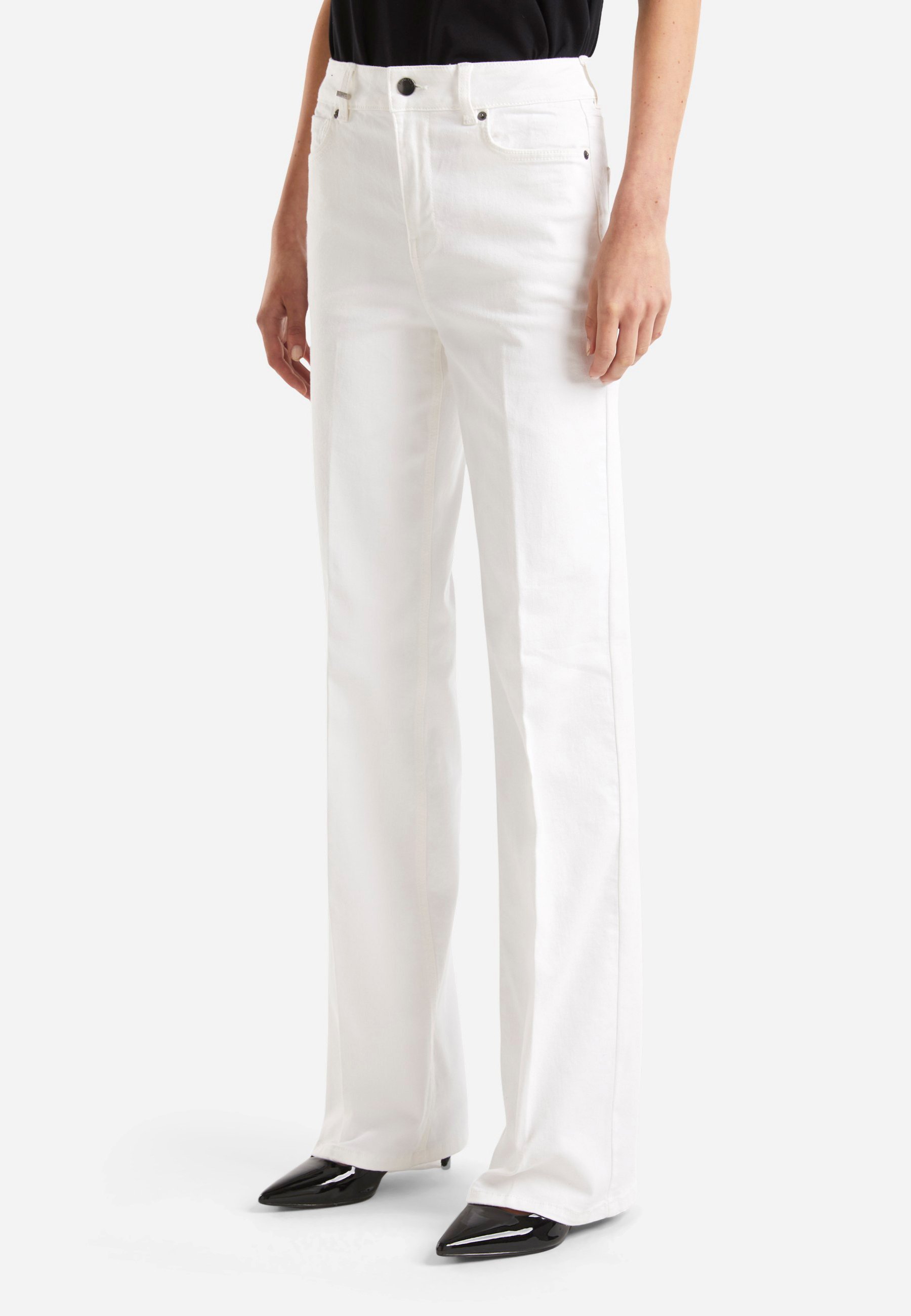 Benetton Pantaloni Bianchi Velluto United Colors Of Benetton