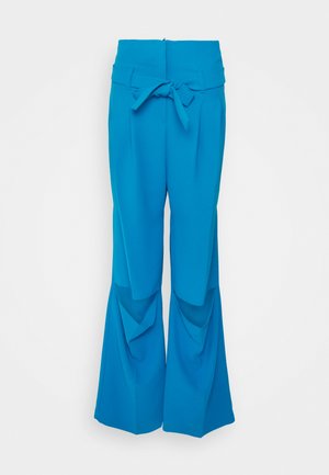 WIDE LEG TROUSERS WITH SLITS - Broek - blue