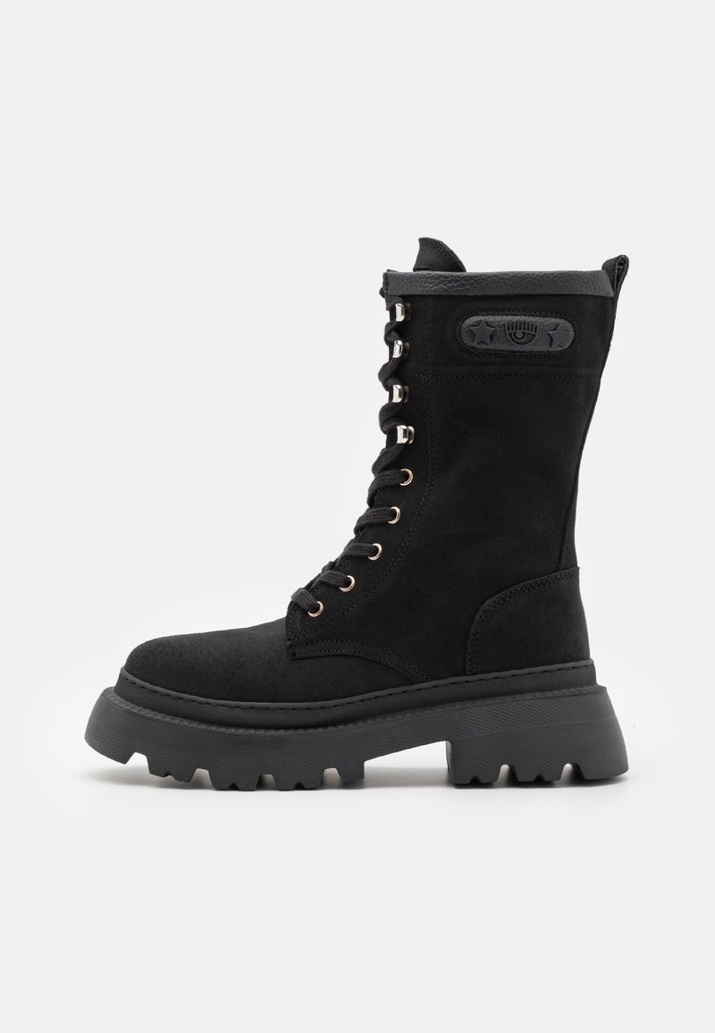 CHIARA FERRAGNI Bottes à plateau - black