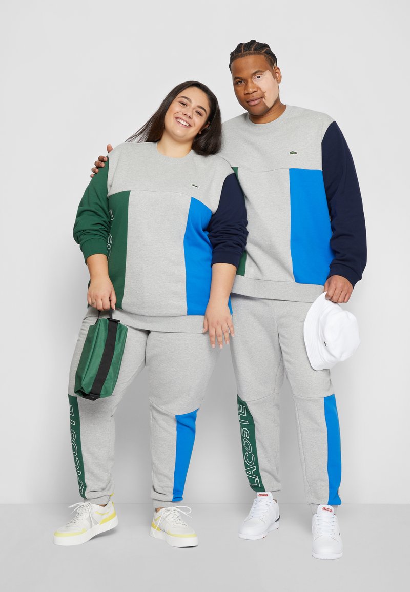 Damen Sweatshirts | Lacoste PLUS UNISEX Sweatshirt silver chine/green-navy blue royal/grau-meliert - LN60888 Damen Sweatshirts | Lacoste PLUS UNISEX Sweatshirt silver chine/green-navy blue royal/grau-meliert - LN60888