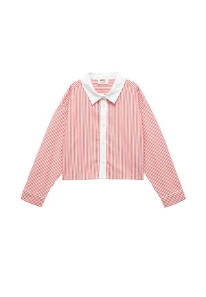 STRIPED CROP - Blus - white