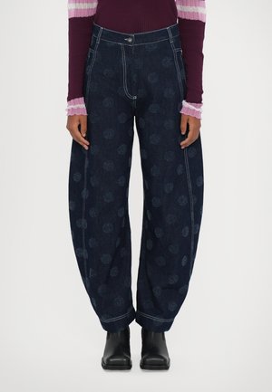 POST PANTS - Wide Leg - dark blue