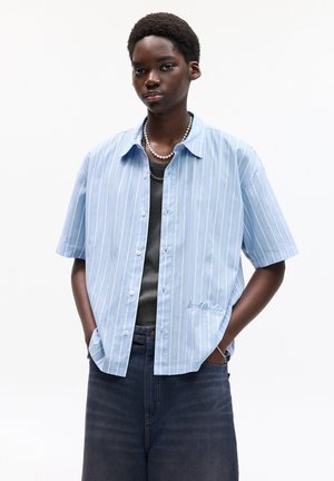 STRIPED WITH EMBROIDERY - Cămașă - blue