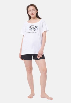 MINNIE MOUSE 100 YEARS KURZARM OBERTEIL - Pyjamas - weiß schwarz