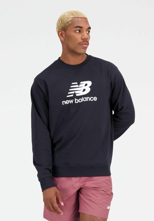 ESSENTIALS STACKED LOGO FRENCH CREWNECK - Sweatshirt - black