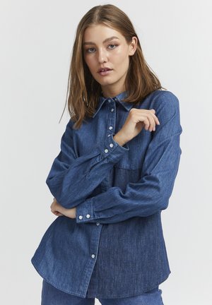 PZTORI - Blúzka so zapínaním na gombíky - medium blue denim