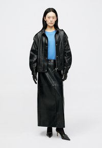 MICHAEL Michael Kors OVERSIZED BLOUSON - Jachetă piele - black