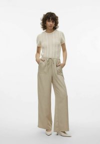 Vero Moda MIT VMMELANEY HOHE TAILLE - Kalhoty - overcast