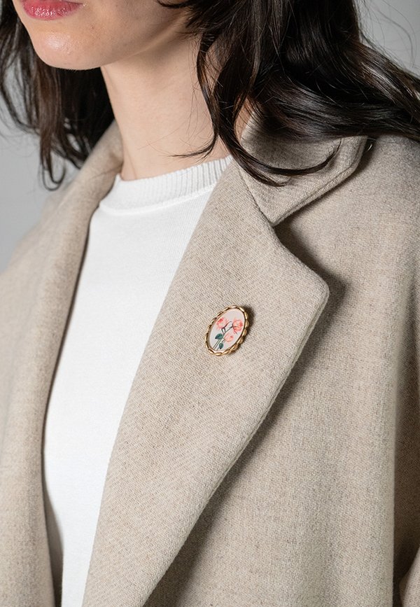 Framed roses - Brosche