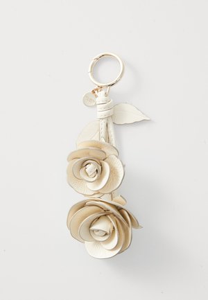 CHARMING PATENT STACKED ROSE BAG CHARM - Keyring - cashew milk