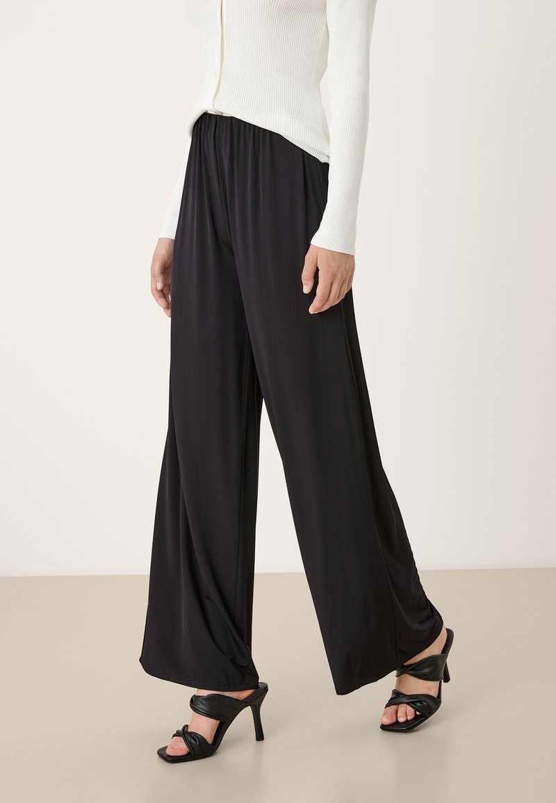 Damen Jeansröcke | s.Oliver BLACK LABEL REGULAR WIDE LEG STRETCH Stoffhose black/schwarz - JN67721 Damen Jeansröcke | s.Oliver BLACK LABEL REGULAR WIDE LEG STRETCH Stoffhose black/schwarz - JN67721
