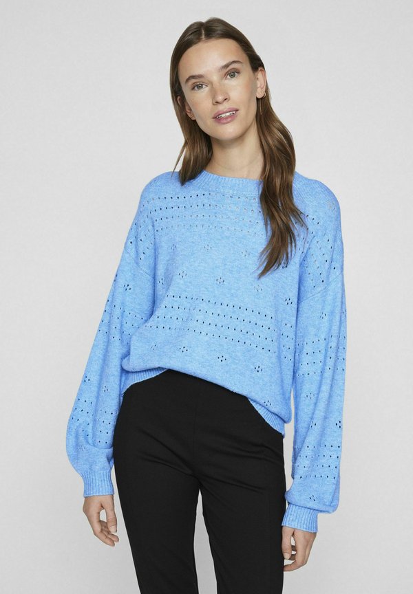 VIRIL O-NECK POINTELLE  - Strickpullover