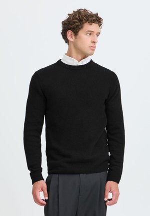 Casual Friday, CFKARL FINE KNIT CREW NECK - Strickpullover - anthracite black
