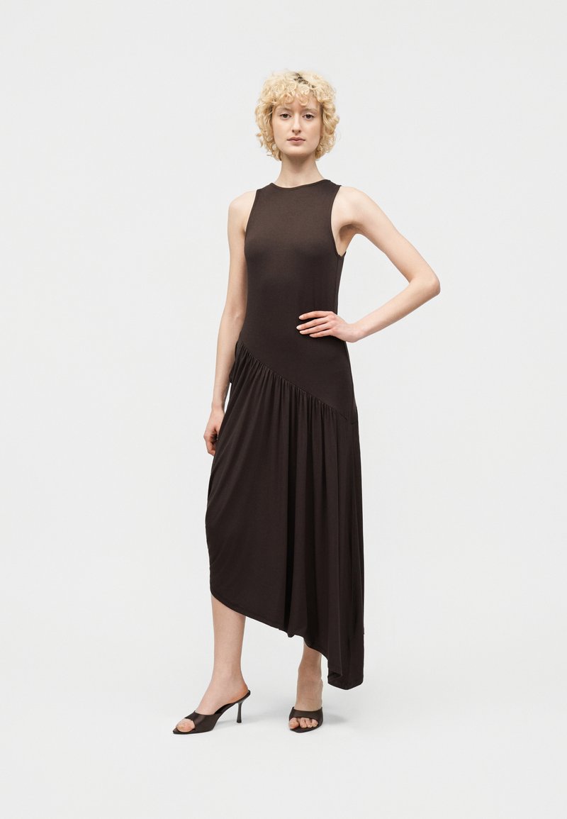 topshop jersey dress Topshop - Jersey Rolled Sleeve T-Shirt Dress - Women - Cotton/Polyester/Spandex - 8 US