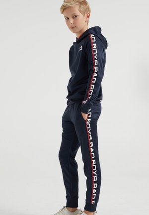 JOGGING MET TAPEDETAIL - Pantalon de survêtement - blue