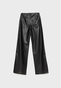 Stradivarius Hlače - black