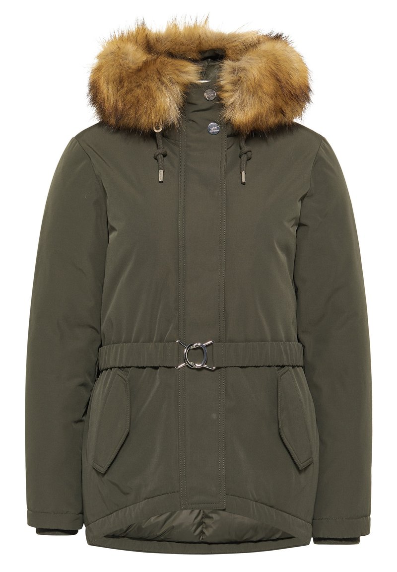 usha Winterjas donkergroen