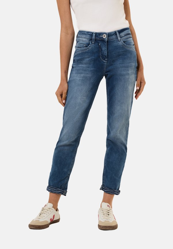 7/8-MIT TURN-UP DETAIL - Jeans Slim Fit - blau