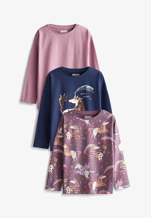 3 PACK SEQUIN UNICORN LONG SLEEVE - Camiseta de manga larga - navy blue pink purple