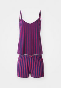 LASCANA LSCN BY LASCANA SHORTY - Set lenjerie de noapte - berry stripe