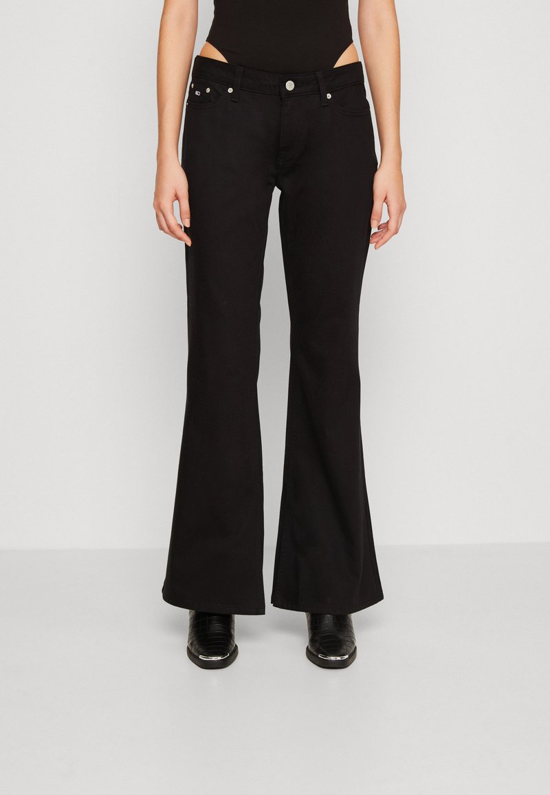 Tommy Jeans SOPHIE LOW RISE SPLIT HEM Flared jeans black/svart