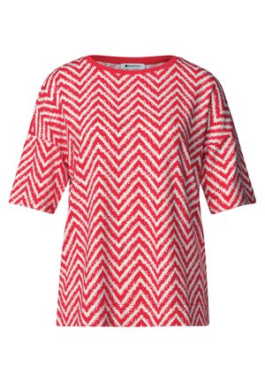 Street One, T-SHIRT MIT RUNDHALS UND ALL-OVER-PRINT - T-shirt imprimé - salsa red