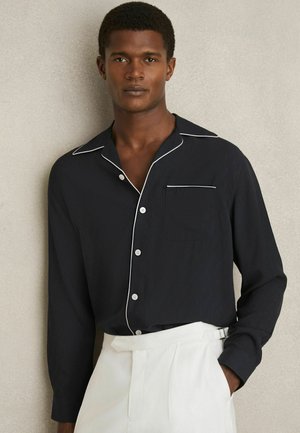 Reiss REGULAR FIT JOSH CUBAN COLLAR - Košeľa - navy