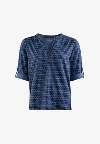 Ausgewählt, blue graphic aop