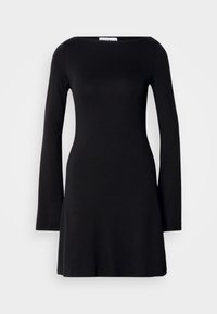 BOATNECK LONG SLEEVE DRESS - Robe en jersey - black