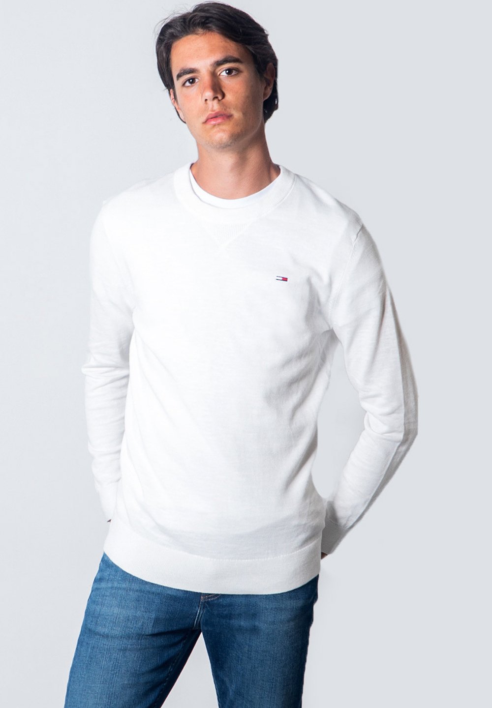 cream tommy hilfiger sweatshirt