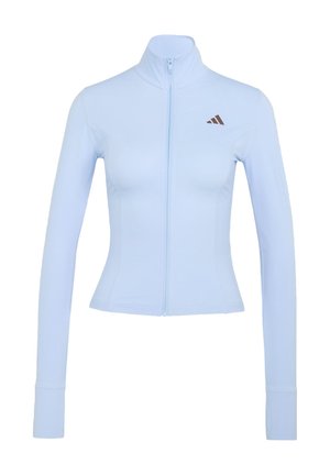 adidas Performance, 3 STRIPES STUDIO ZIP THROUGH JACKET - Chaqueta de entrenamiento - glow blue