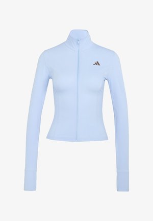 adidas Performance, 3 STRIPES STUDIO ZIP THROUGH JACKET - Trainingsvest - glow blue