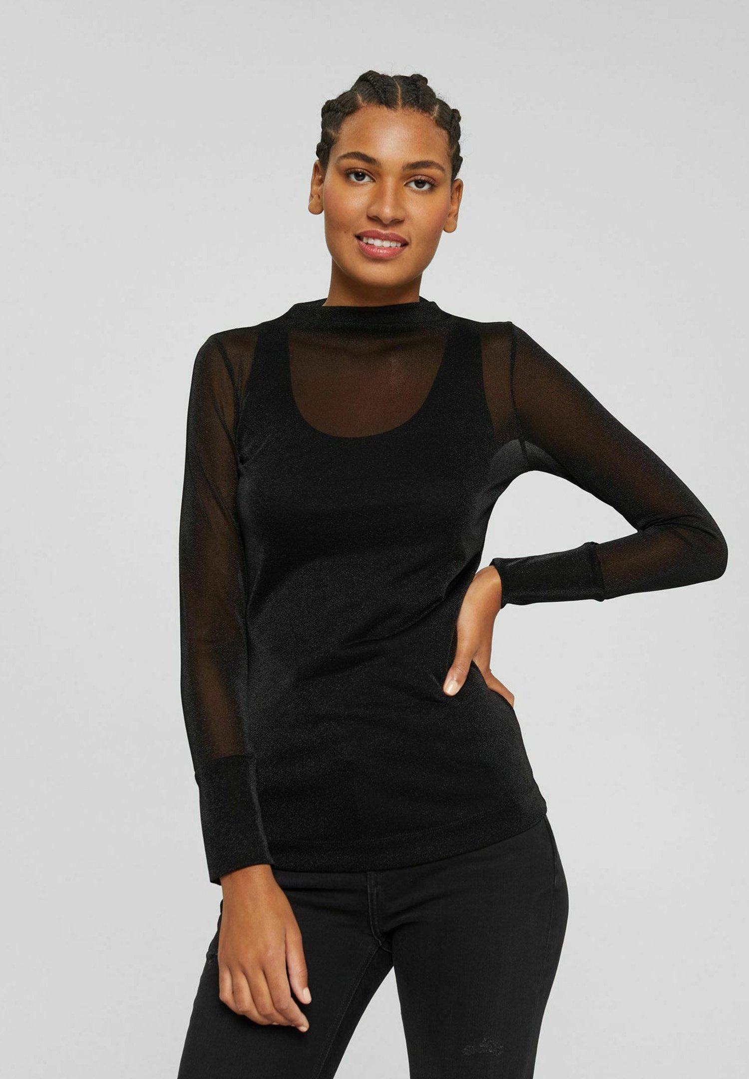 Esprit Maglietta a manica lunga - black/nero - Zalando.it