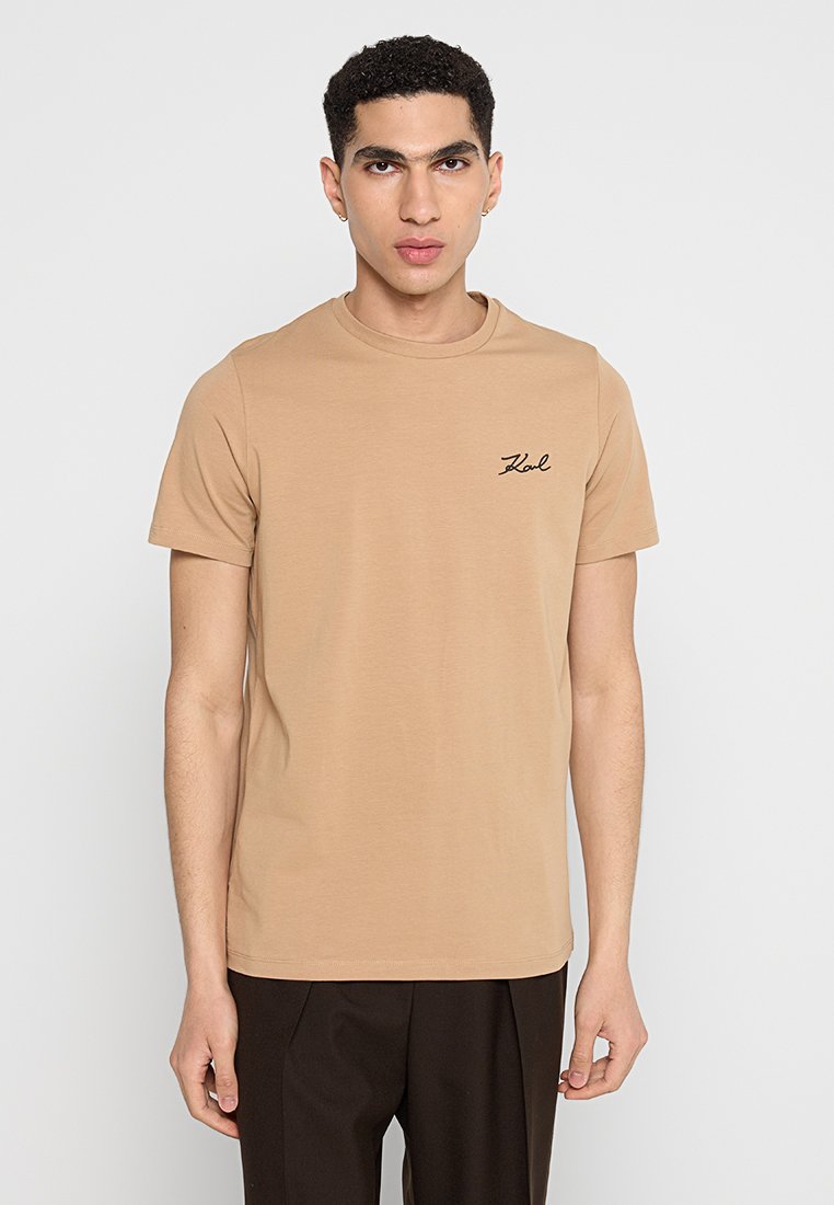 Karl Lagerfeld T-shirt basic lichtbruin