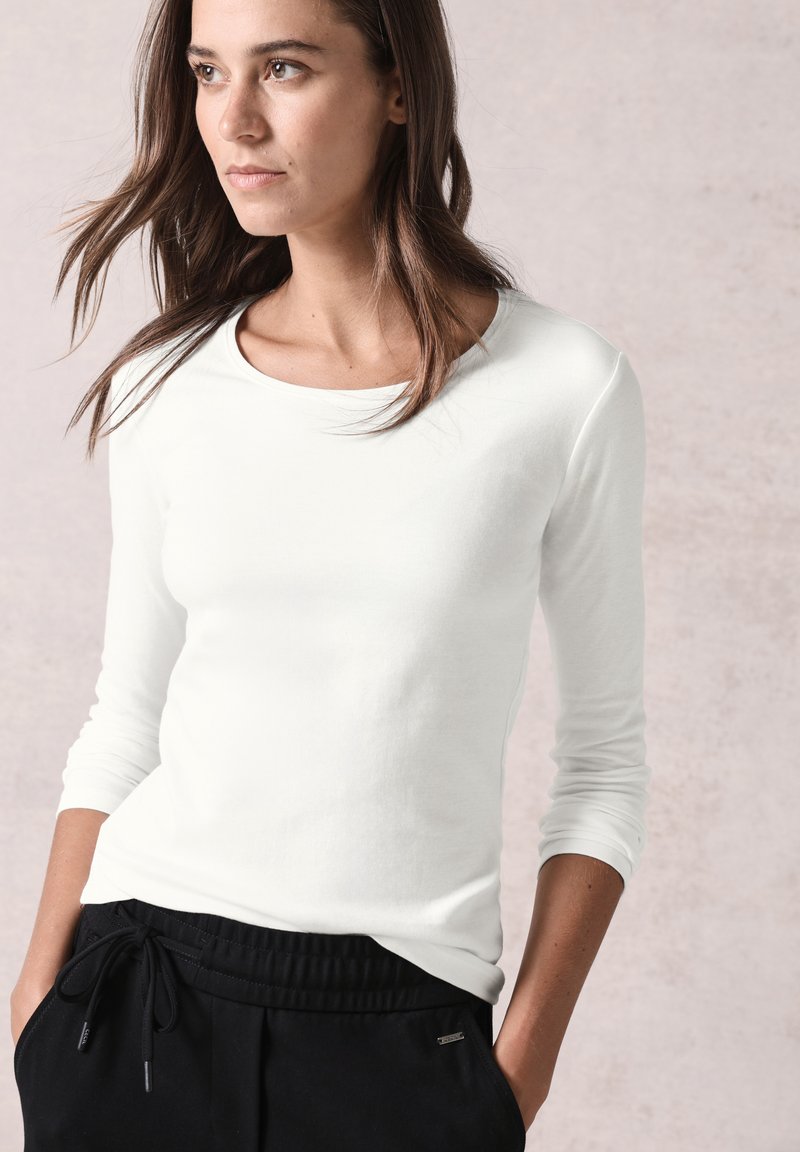 Cecil - MIT RUNDHALS - Long sleeved top - weiß, Enlarge