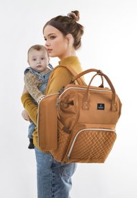 Mimmti DIAPERBAG BACKPACK MIMMTI | BABY BAG | NURSING BAG - Tasker - cognac