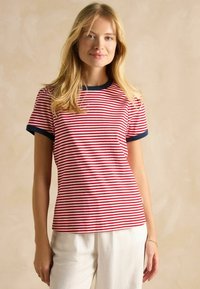 Tom Joule REGULAR FIT - SHORT SLEEVE STRIPED - Trükipildiga T-särk - red