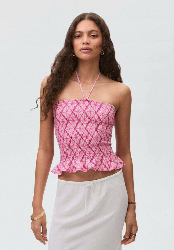 IMPRIMÉ VOLANTÉ - Top - rose