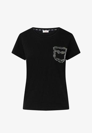 LIU JO, LIU JO BEADED T-SHIRT - T-shirt con stampa - black