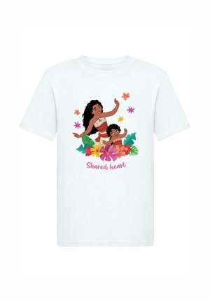 MOANA AND SIMEA - SHARED HEART - Print T-shirt - white