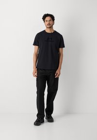 Antony Morato REGULAR FIT WITH FLOCK AND MATT LOGO - Camiseta estampada - ink blue