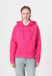 HUGO DALFINE - Majica s kapuljačom i patentnim zatvaračem - bright pink