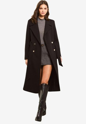 DOUBLE BREASTED BELTED - REGULAR FIT - Trenchcoat - black