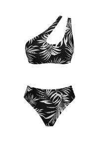 Cupshe TROPICAL LEAF  SET - Bikiny - black