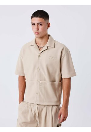 MANCHE COURTE BOXY - Camisa - beige