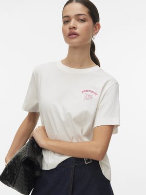 Vero Moda VMSOPHIE - T-shirts print - snow white