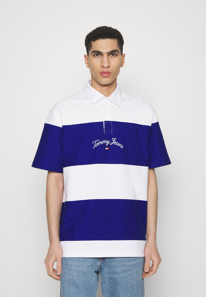 Tommy Jeans SKATE SERIF RUGBY Polo white/blanc ZALANDO.FR