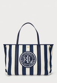 STRIPED HERRINGBONE LARGE EMERIE TOTE - Shopper - navy