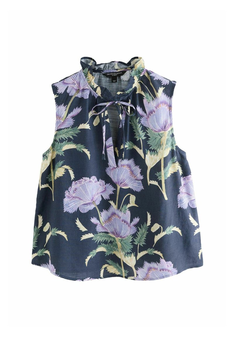 Next REGULAR FIT - HALTER TIE NECK SLEEVELESS  - Blūze - kew collection navy floral