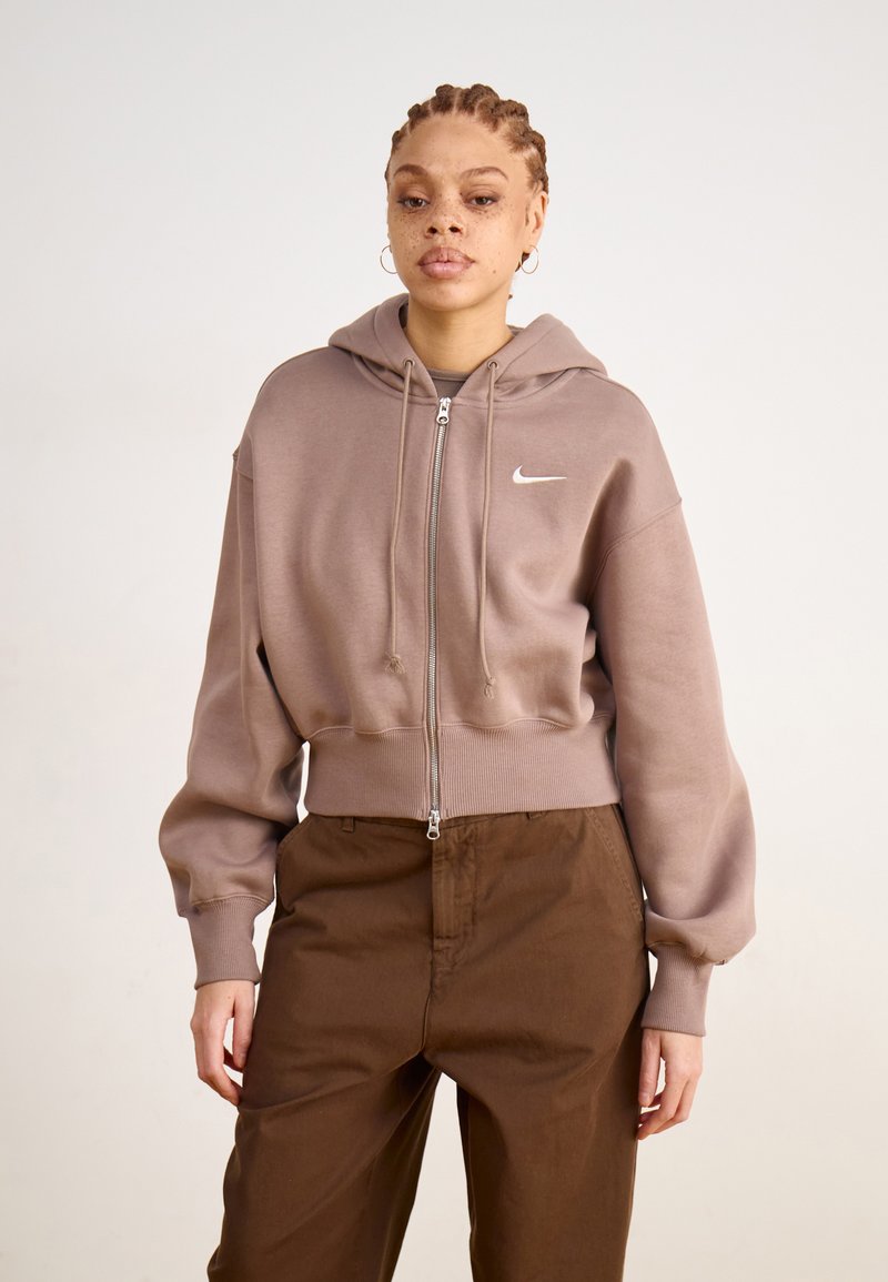 Nike Sportswear SPORTSWEAR PHOENIX FLEECE - Sweat à capuche - mink brown/sail